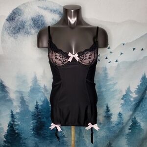 Victoria's Secret 36C Sexy Little Things Black Pink Lingerie NWT